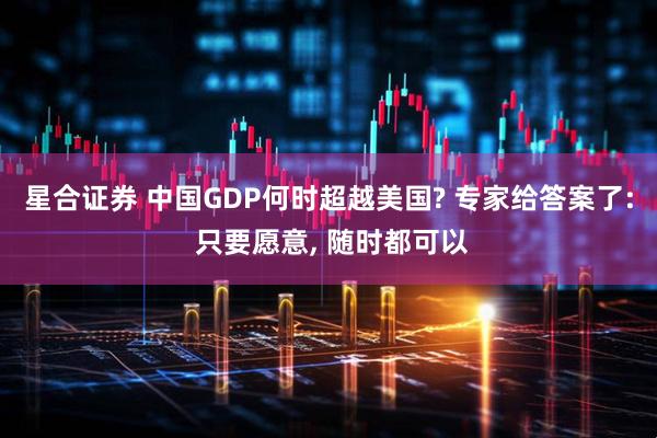 星合证券 中国GDP何时超越美国? 专家给答案了: 只要愿意, 随时都可以