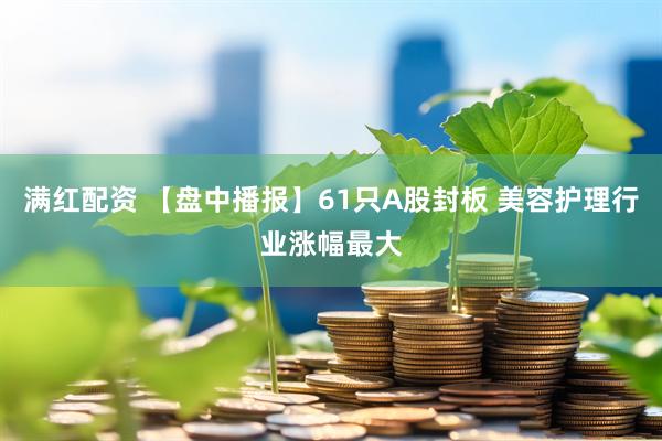 满红配资 【盘中播报】61只A股封板 美容护理行业涨幅最大